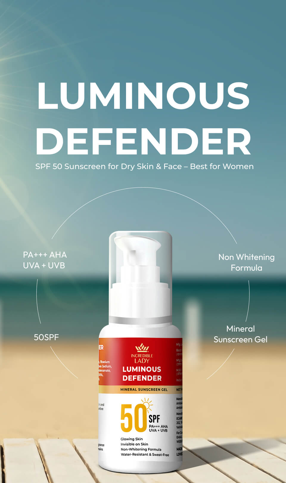Incredible Lady Sunscreen Banner
